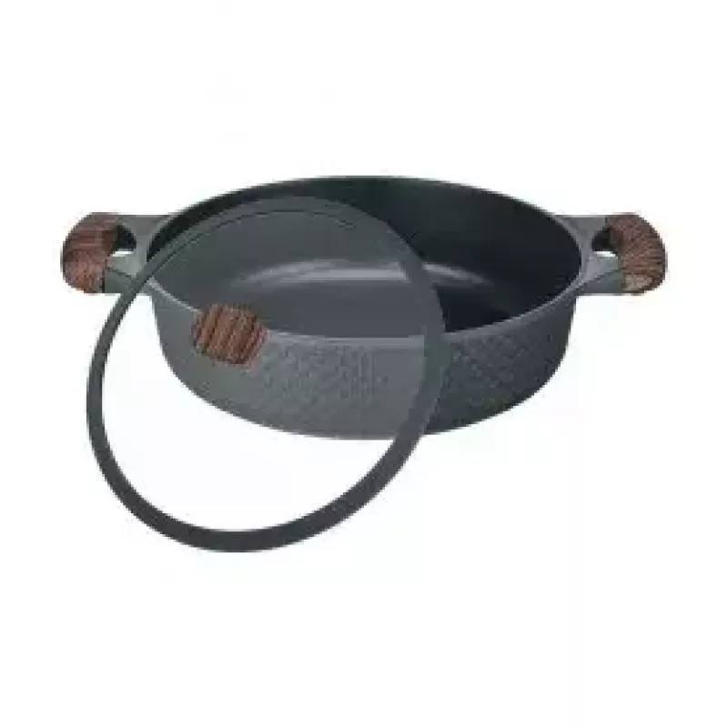 Resto Kitchenware 93906 univerzálny hrniec, čierny hliník, 4,1 l, 28 cm