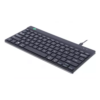 R-Go Tools ergonomická klávesnica R-Go Compact Break, kompaktná klávesnica so softvérom na prestávky, QWERTY (US), káblová, čierna