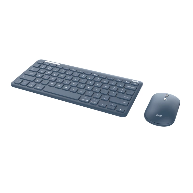 Trust Lyra klávesnica myš súčasťou Office RF Wireless + Bluetooth QWERTY US-angličtina modrá