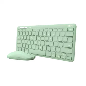 Trust Lyra klávesnica a myš v sade Office RF Wireless + Bluetooth QWERTY US English zelená