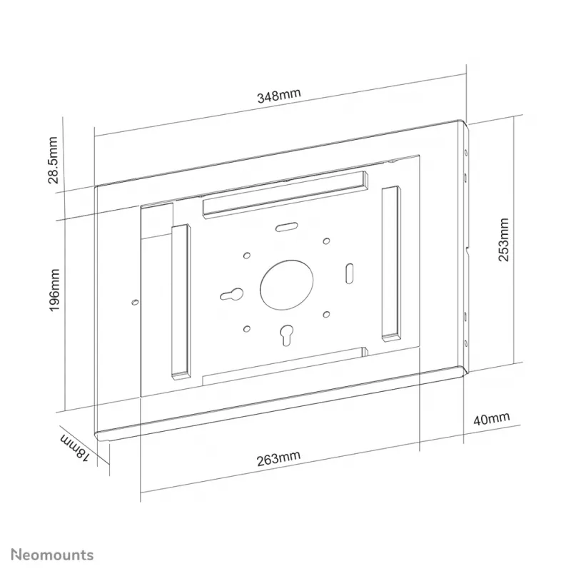 Neomounts nástenný držiak na tablet WL15-660WH1 maximálna veľkosť obrazovky 32,8 cm