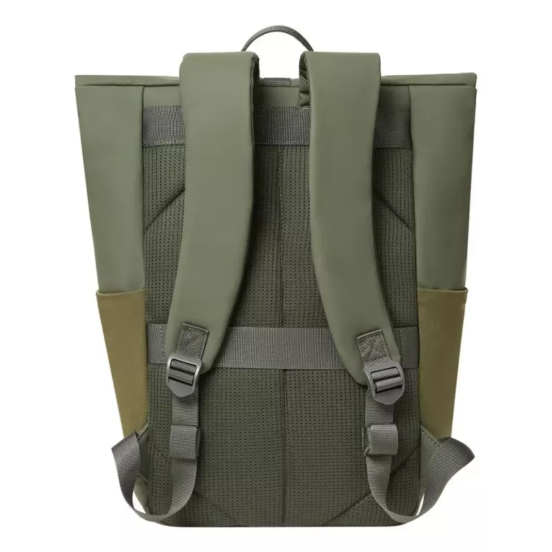 Cestovný batoh Rivacase Eden olivová PU koža polyester rPET 250x160x430mm