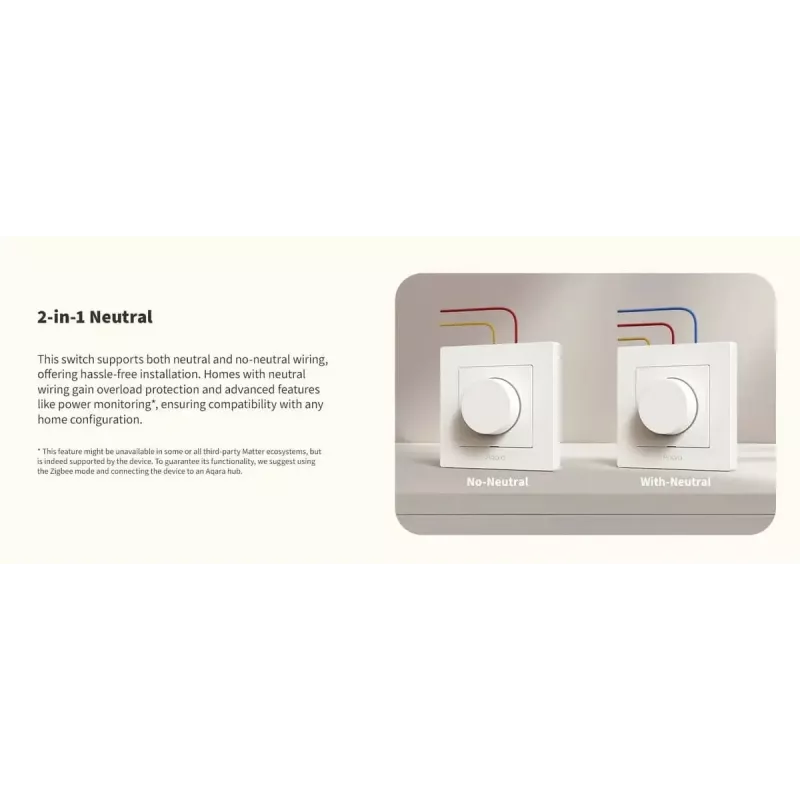 Aqara Dimmer Switch H2 EU biely svetelný vypínač Aqara KD-R01D