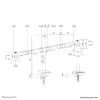 Neomounts DS60-600BL2 rameno na monitor 10-32 inch - rýchle uchytenie - 180°-doraz
