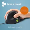 R-Go Tools ergonomická myš R-Go HE Break so softvérom Break, stredná (veľkosť ruky 165-185 mm), pravá ruka, káblová, čierna