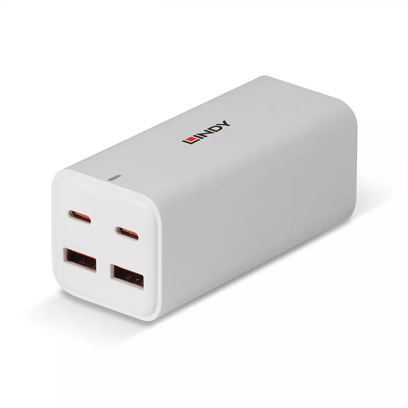 Nabíjačka Lindy 100W 4-portová USB Type A & C GaN nabíjačka interiérová AC Universal