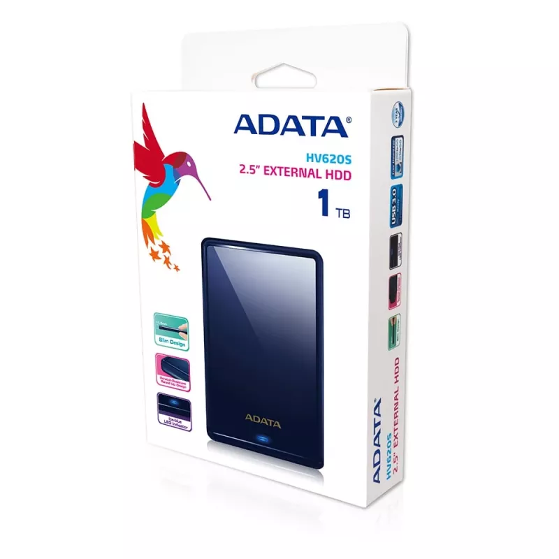 ADATA DashDrive HV620S AHV620S-1TU31-CBL externý pevný disk, 1 TB, 2,5", USB 3.1, modrý