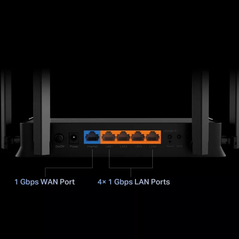 TP-Link Archer BE220 WLAN router Gigabit Ethernet dualband (2,4 GHz / 5 GHz) čierny