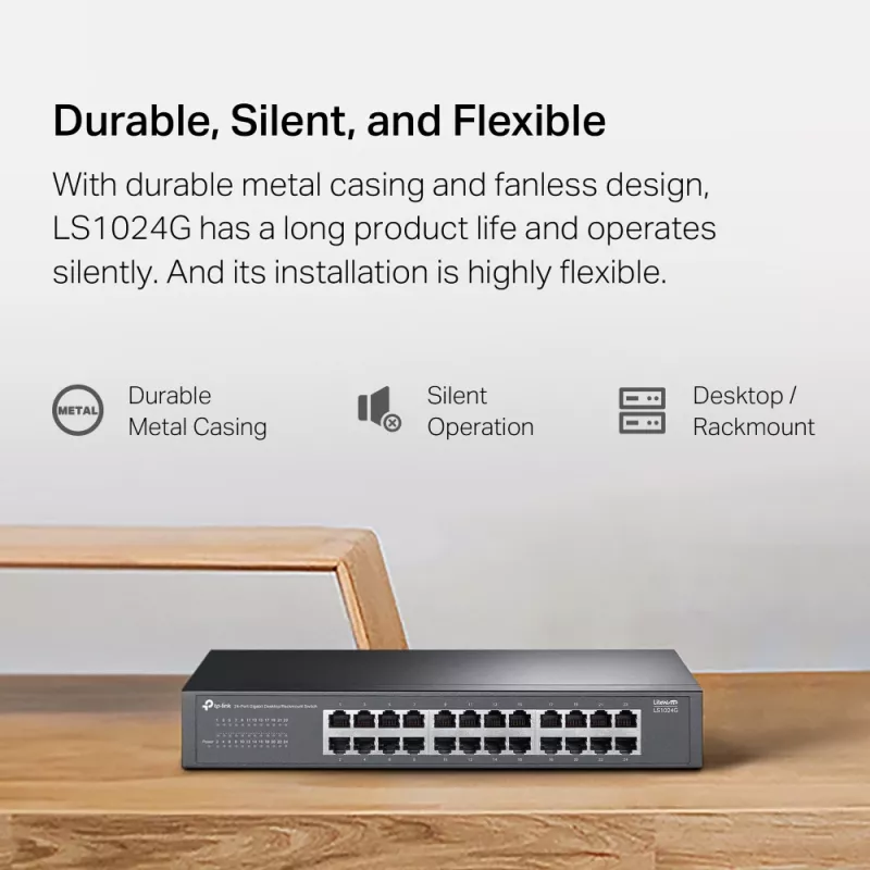TP-Link LS1024G sieťový switch unmanaged Gigabit Ethernet (10/100/1000) čierny
