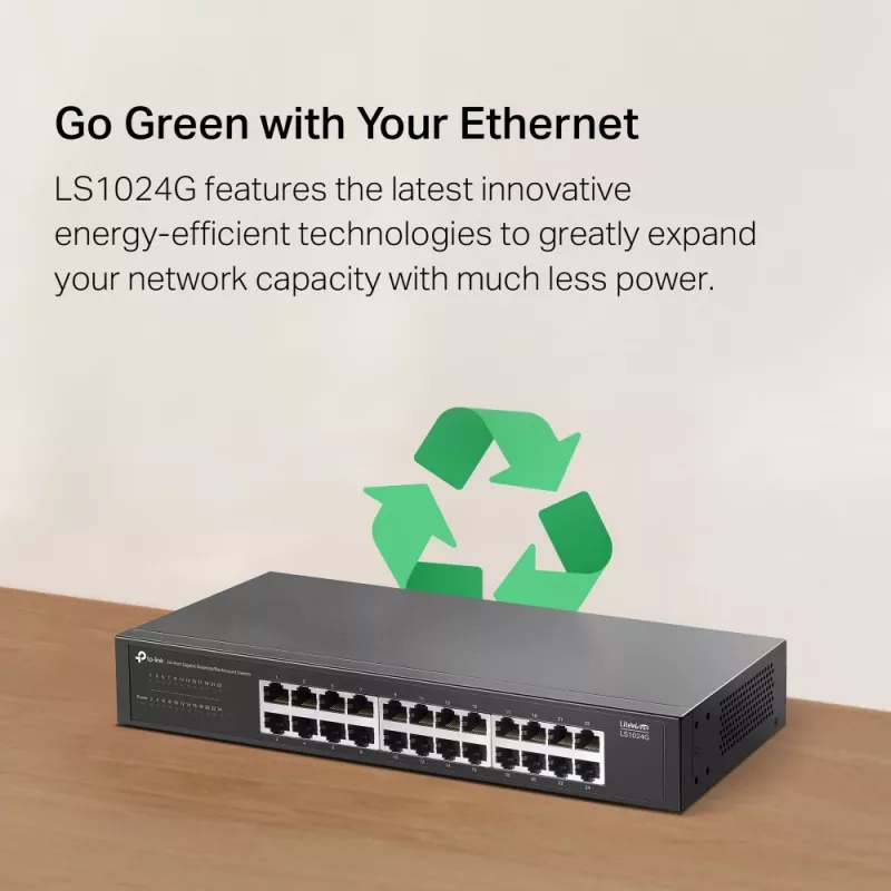 TP-Link LS1024G sieťový switch unmanaged Gigabit Ethernet (10/100/1000) čierny