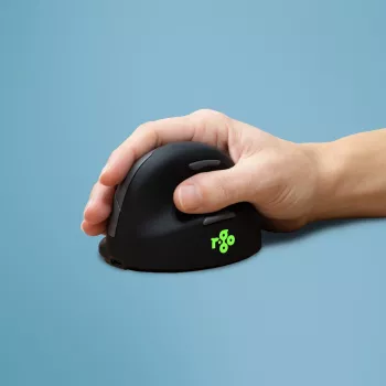 R-Go Tools ergonomická myš R-Go HE Break s softvérom na prestávky, veľká (veľkosť ruky ≥ 185 mm), pre pravákov, Bluetooth, čierna