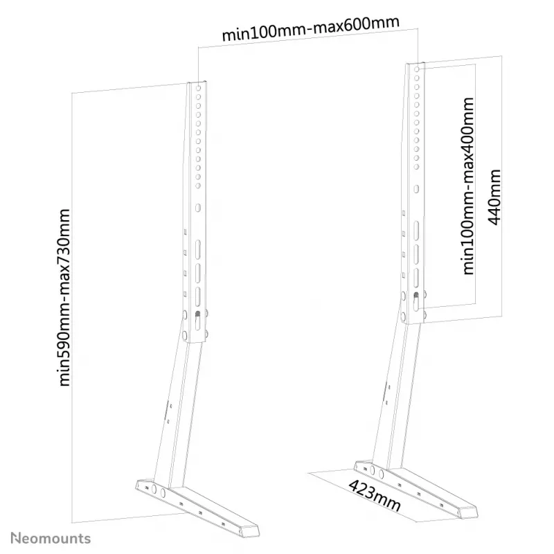 Neomounts FPMA-D1240 čierny stojan na monitor 37-70 inch