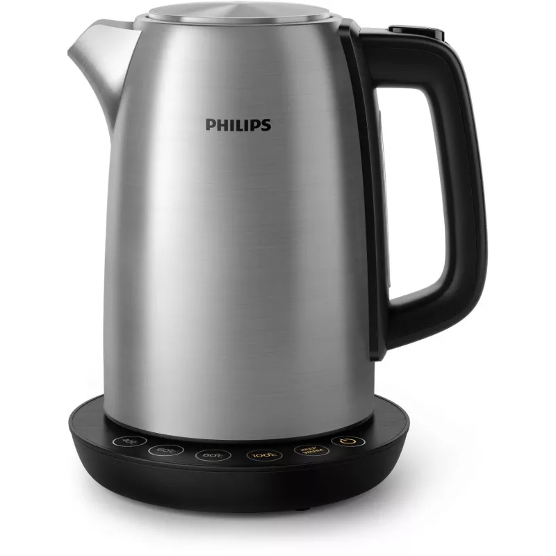Elektrická kanvica Philips HD9359/90 1,7 L, 2200 W, nerezové telo, čierna metalická