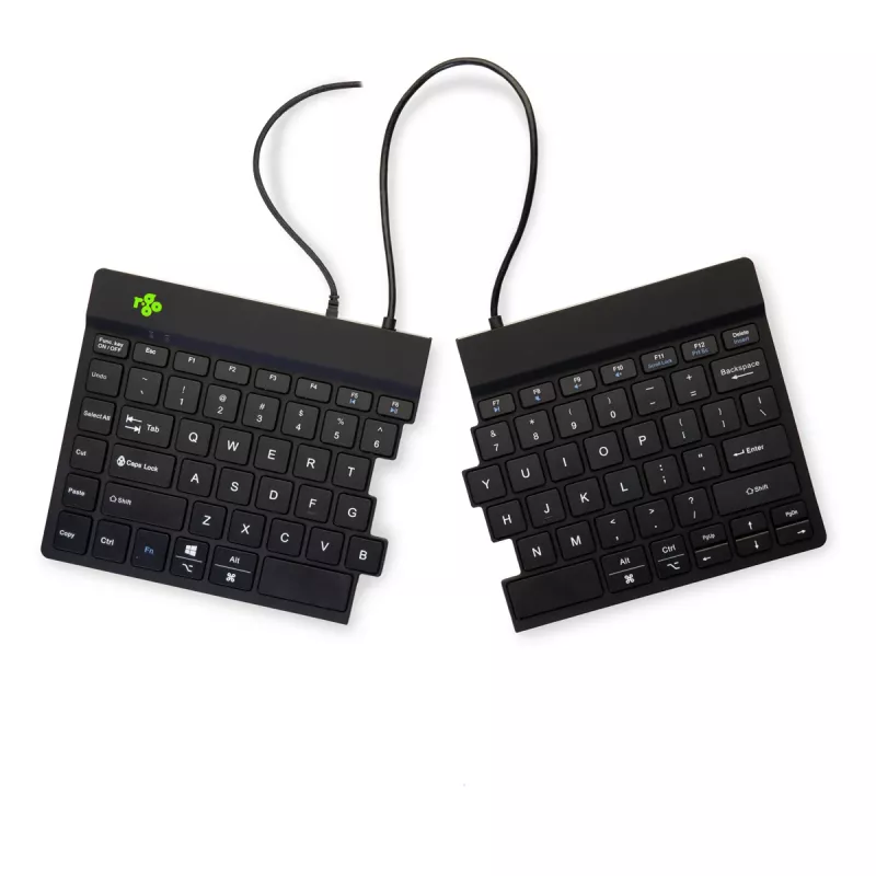 R-Go Tools ergonomická klávesnica R-Go Split Break v2 so softvérom Break, ergonomická delená klávesnica, QWERTY (US), káblová, čierna