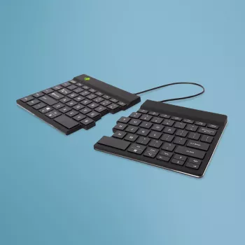 R-Go Tools ergonomická klávesnica R-Go Split Break so softvérom na prestávky, ergonomická delená klávesnica, QWERTY (US), Bluetooth, čierna