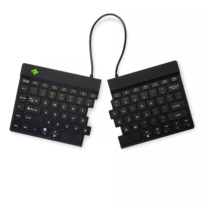 R-Go Tools ergonomická klávesnica R-Go Split Break so softvérom na prestávky, ergonomická delená klávesnica, QWERTY (US), Bluetooth, čierna