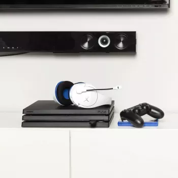 HyperX Cloud Stinger Core – bezdrôtová herná náhlavná súprava (bielo-modrá) – PS5-PS4