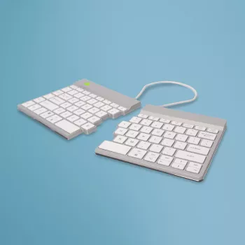 R-Go Tools ergonomická klávesnica R-Go Split Break so softvérom na prestávky, ergonomická delená klávesnica, QWERTY (US), Bluetooth, biela