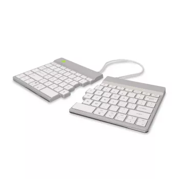 R-Go Tools ergonomická klávesnica R-Go Split Break so softvérom na prestávky, ergonomická delená klávesnica, QWERTY (US), Bluetooth, biela