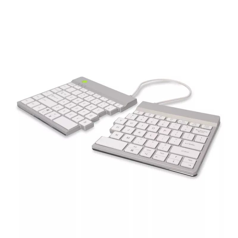 R-Go Tools ergonomická klávesnica R-Go Split Break so softvérom na prestávky, ergonomická delená klávesnica, QWERTY (US), Bluetooth, biela