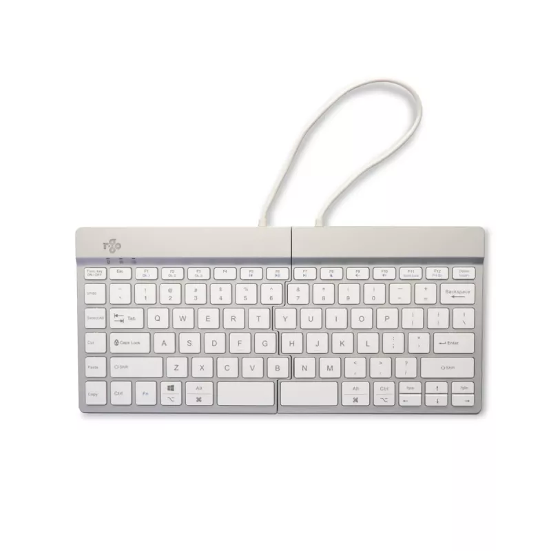 R-Go Tools ergonomická klávesnica R-Go Split Break so softvérom na prestávky, ergonomická delená klávesnica, QWERTY (US), Bluetooth, biela