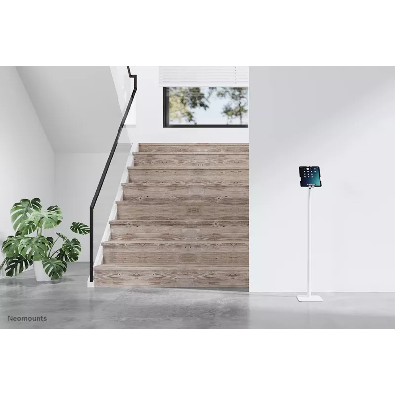 Podlahový stojan na tablet Neomounts FL15-625WH1 biely pasívny držiak interiérový