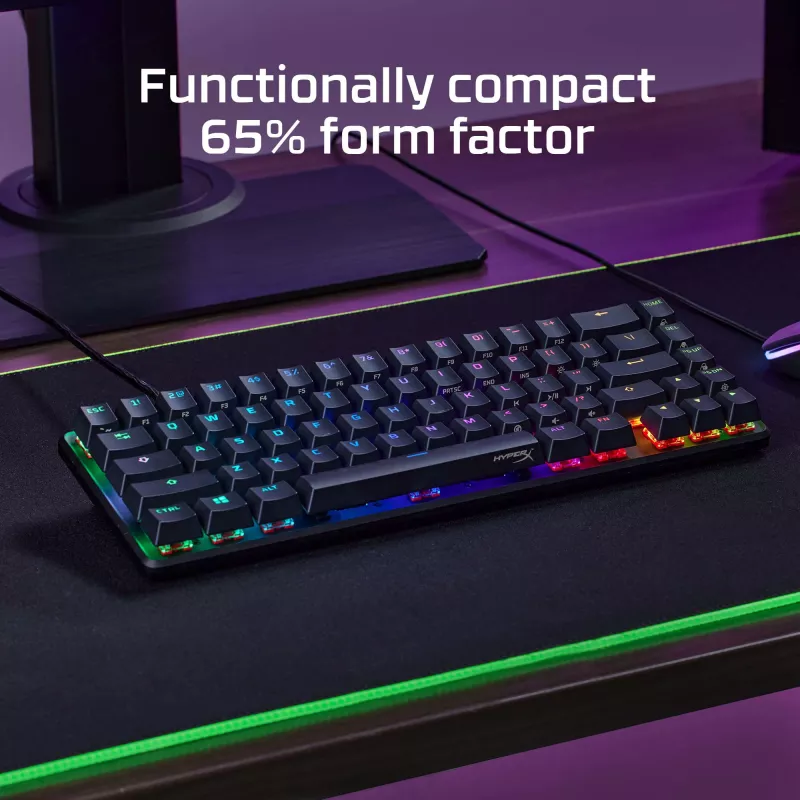 HyperX Alloy Origins 65 – mechanická herná klávesnica – HX Red (US-layout)