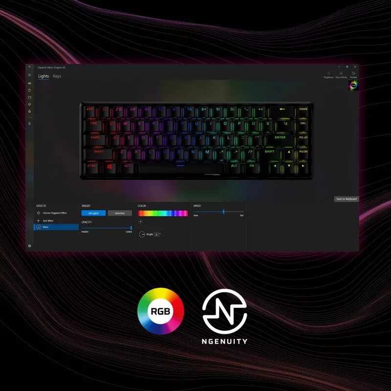 HyperX Alloy Origins 65 – mechanická herná klávesnica – HX Red (US-layout)