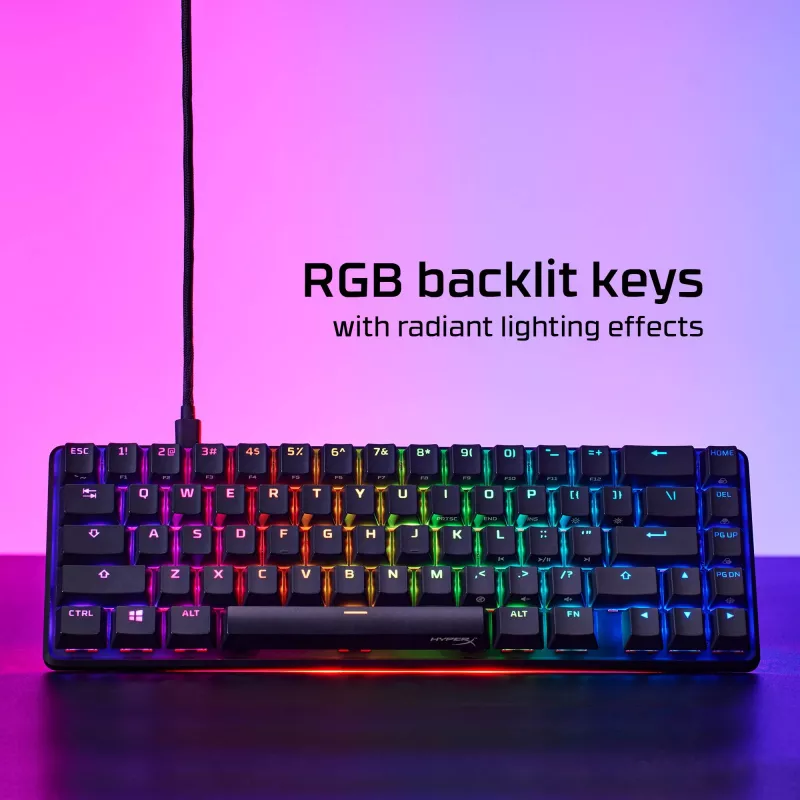 Klávesnica HyperX Alloy Origins 65 4P5D6AN#UUW, severské rozloženie
