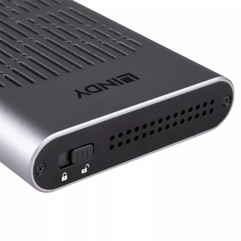 Lindy USB 3.2 Gen 2x2 Dual M.2 NVMe SSD puzdro s funkciou klonovania