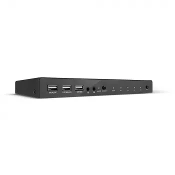 Lindy KVM prepínač HDMI 18G USB 2.0 Audio 4 porty 4K Ultra HD