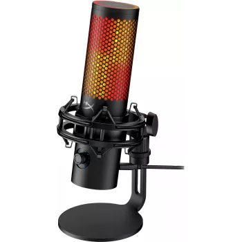 HyperX QuadCast 2 S - USB mikrofón (čierna), stolový mikrofón, -8 dB, 20 - 20000 Hz, 1 Ω, káblový, USB