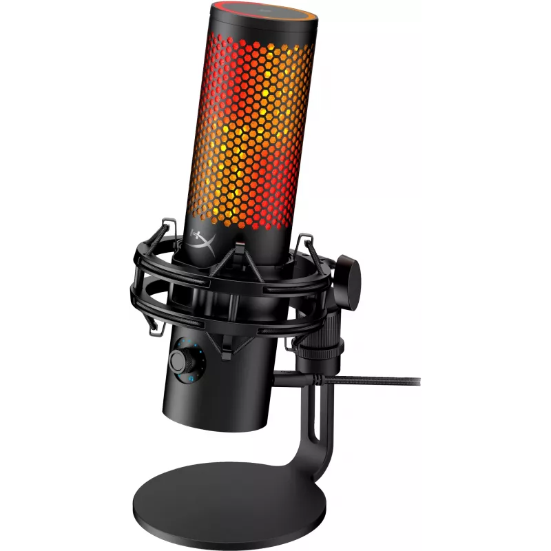 HyperX QuadCast 2 S - USB mikrofón (čierna), stolový mikrofón, -8 dB, 20 - 20000 Hz, 1 Ω, káblový, USB