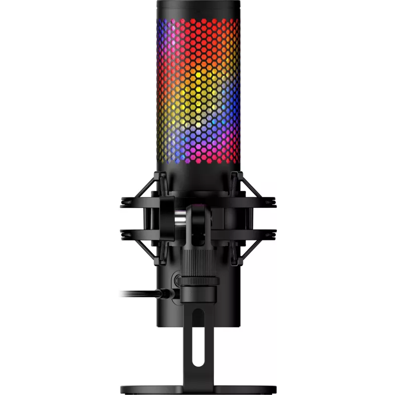 HyperX QuadCast 2 S - USB mikrofón (čierna), stolový mikrofón, -8 dB, 20 - 20000 Hz, 1 Ω, káblový, USB