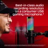 HyperX QuadCast 2 S - USB mikrofón (čierna), stolový mikrofón, -8 dB, 20 - 20000 Hz, 1 Ω, káblový, USB