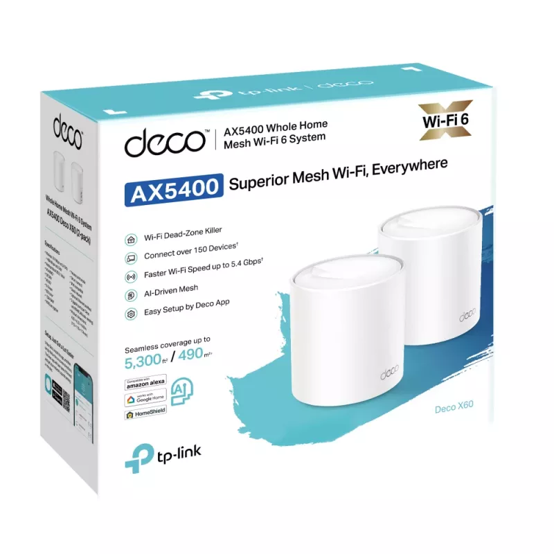 TP-Link AX3000 Whole Home Mesh Wi-Fi 6 systém, 2-pack