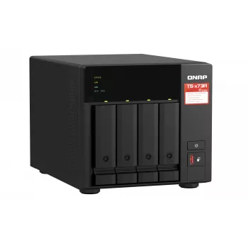 QNAP TS-473A NAS Tower Ryzen Embedded V1500B 8 GB DDR4 0 TB QNAP Turbo System čierna