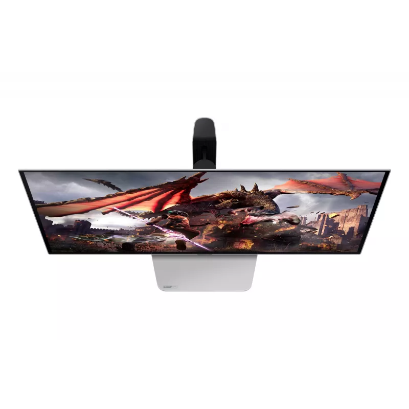 Samsung Odyssey OLED G8 G80SD LS32DG802SUXDU herný monitor, 32 palca (81,3 cm) OLED, 4K UHD 3840 x 2160, 240 Hz, 0,03 ms, HDR10, 2x HDMI, DisplayPort, USB 3.0 hub, nastaviteľná výška, pivot, strieborný