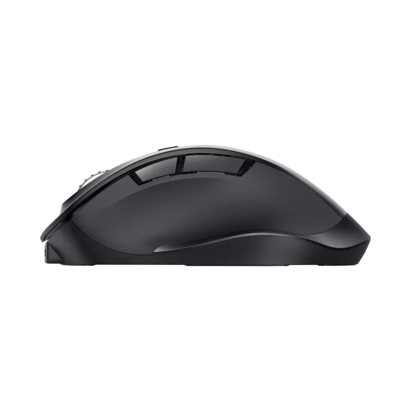 TRUST Fyda Office ergonomická pravá bezdrôtová myš – RF + Bluetooth 5.2 – optická 2400 DPI – 6 tlačidiel – čierna