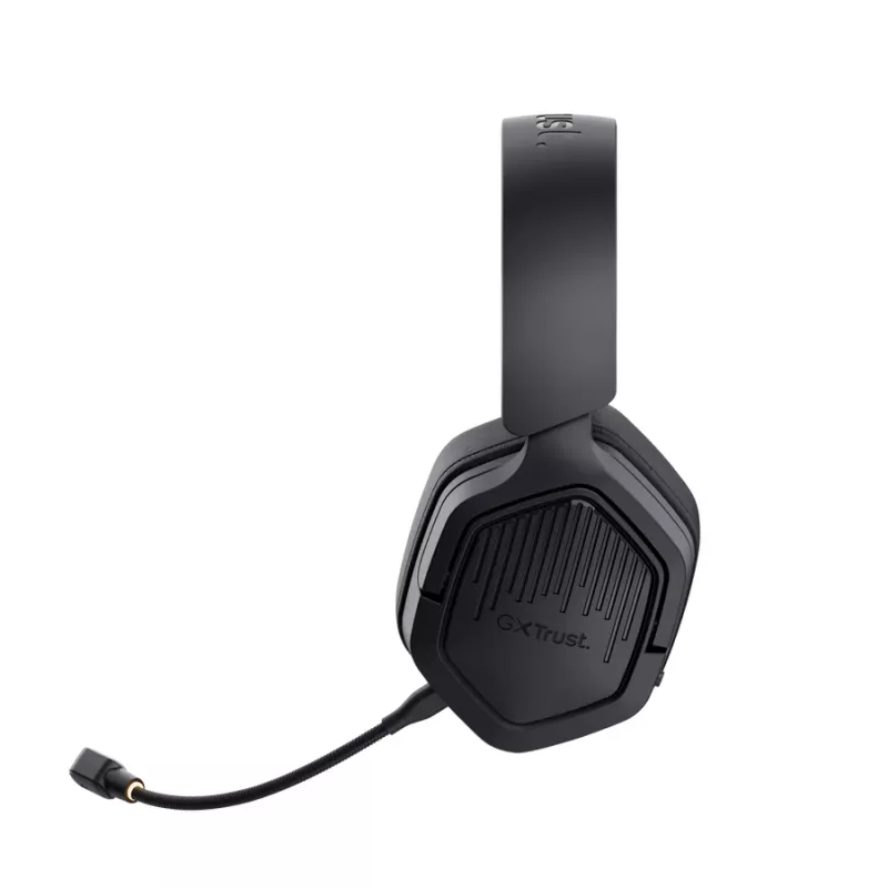 Trust GXT 493PS Carus bezdrôtový herný headset pre PS5, náhlavný over-ear, odnímateľný mikrofón, USB-C / USB-A / 3,5 mm, 20–20000 Hz, 1,2 m, čierny
