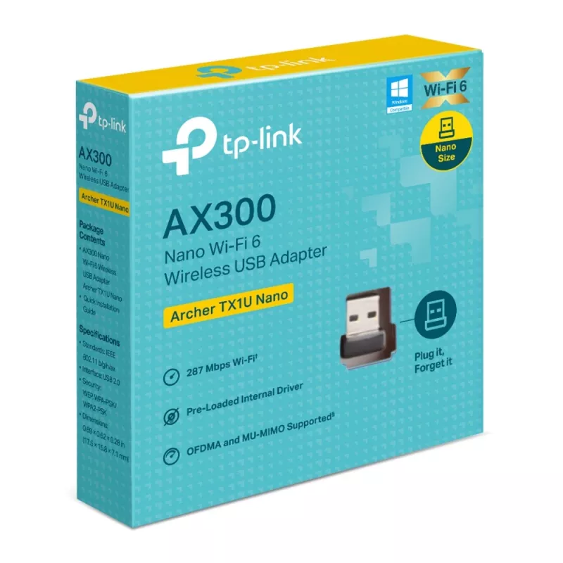 TP-Link Archer TX1U Nano AX300 USB adaptér Wi-Fi 6
