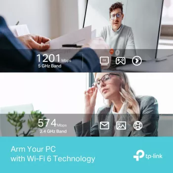 Bezdrôtový USB Wi-Fi adaptér TP-LINK Archer TX35U PLUS — Wi-Fi 6 Dualband 1201 Mbit/s, USB napájaný, čierny