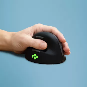 R-Go Tools Ergonomická myš R-Go HE Break so softvérom na prestávky, stredná (veľkosť ruky 165-185 mm), ľavá, Bluetooth, čierna
