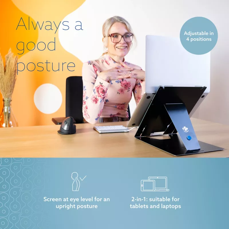 R-Go Tools stojan na tablet a notebook R-Go Riser Duo, vhodný pre 10–22