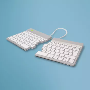 R-Go Tools Ergonomická klávesnica R-Go Split Break so softvérom na prestávky, ergonomická delená klávesnica, QWERTY (UK), Bluetooth, biela