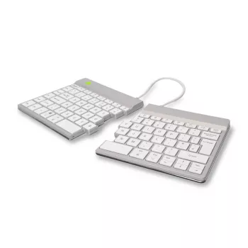 R-Go Tools Ergonomická klávesnica R-Go Split Break so softvérom na prestávky, ergonomická delená klávesnica, QWERTY (UK), Bluetooth, biela