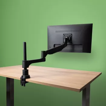 R-Go Tools Monitorarm R-Go Caparo Single, plne nastaviteľný s plynovou pružinou, nosnosť 3-9 kg, 100% cirkulárny, čierny