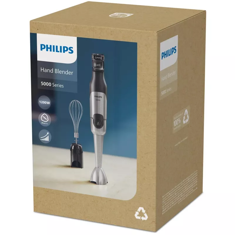 Philips 5000 series HR2682/00 Mixér Tyčový mixér 1200 W Čierny, Nerezová oceľ