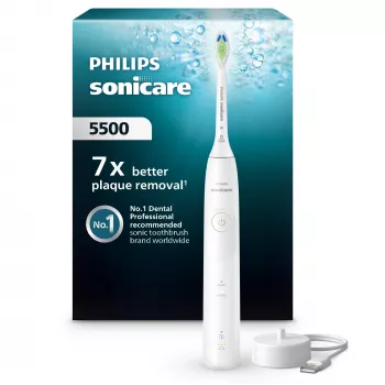 Philips Sonicare Series 5500 HX7110/01 Sonická zubná kefka – 62.000 min⁻¹, 2 režimy, Li-Ion nabíjateľná, biela
