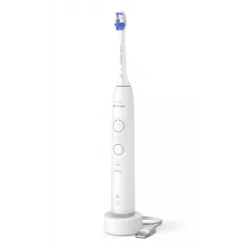 Sonická zubná kefka Philips Series 6100 HX7400/01 — Sonická technológia, 62.000 pohybov/min, 2 režimy, 3 rýchlosti, biela, nabíjateľná